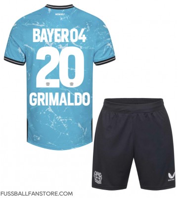 Bayer Leverkusen Alejandro Grimaldo #20 Replik 3rd trikot Kinder 2023-24 Kurzarm (+ Kurze Hosen)